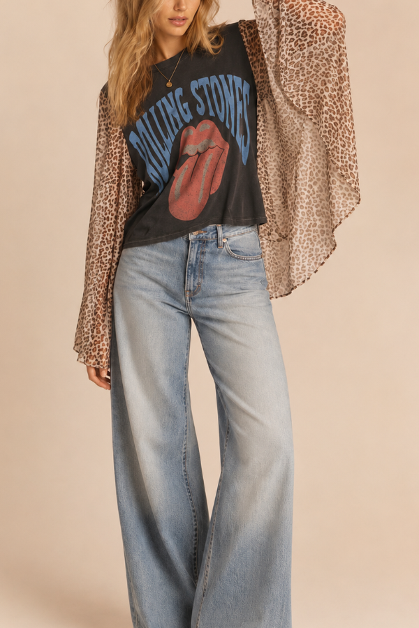 Rolling Stones Batwing-sleeve T-shirt