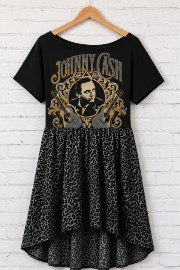 "Johnny Cash" Dress Upcycled