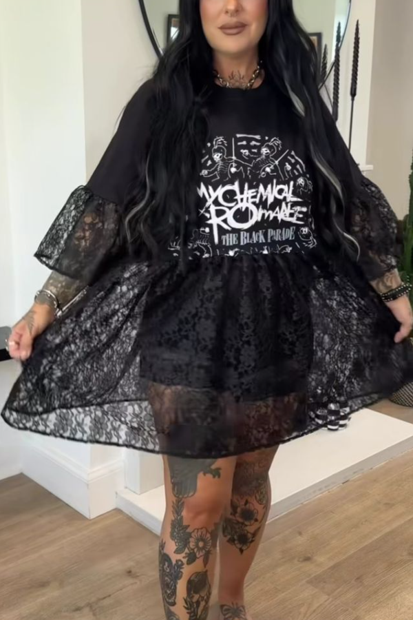My Chemical Romance Puff Sleeve Dress