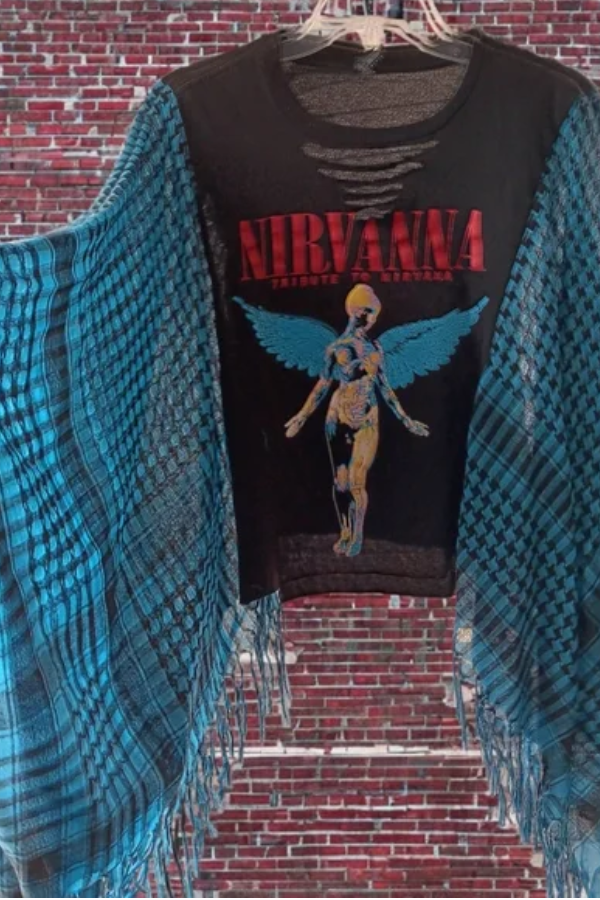 Nirvana Graphic Print Tee (No Patch）