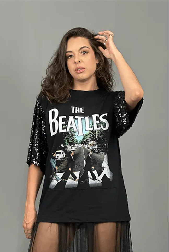 The Beatles Sequined Sleeve Tee