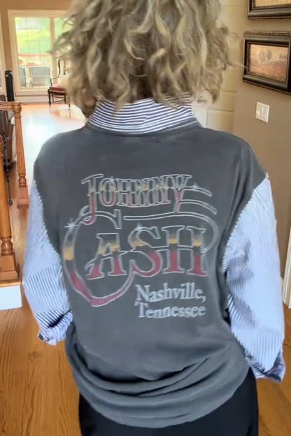 Johnny Cash Recycled Top
