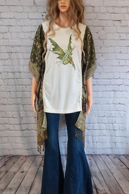 Green Genie Makeover Bat Sleeve T-shirt