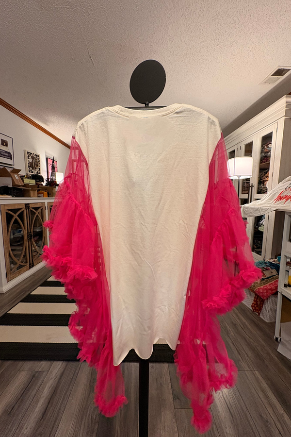 Horse-Print Dolman-Sleeve Tee