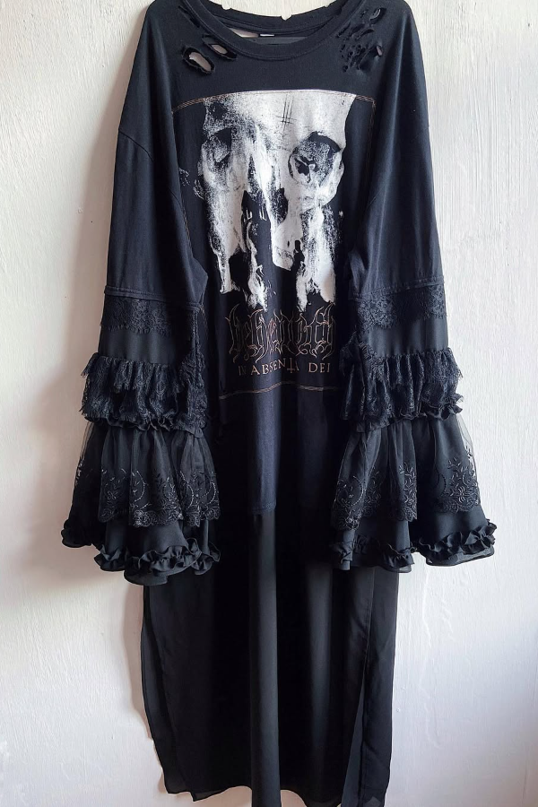 Behemoth In Absentia Dei Print Long Dress