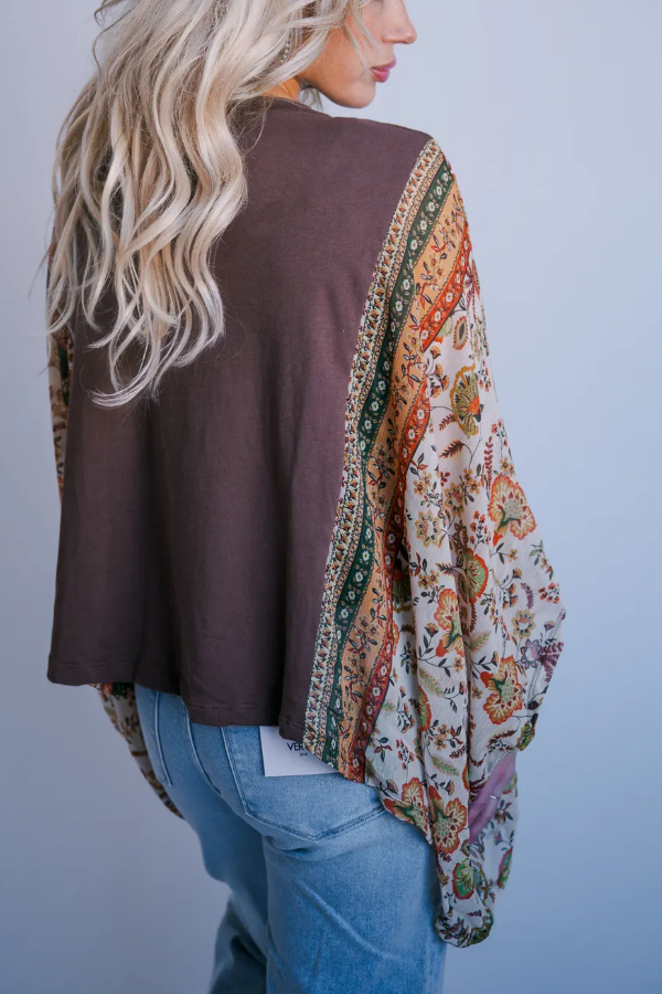 Tiger Print Bat Sleeve T-shirt (no Back Pocket)