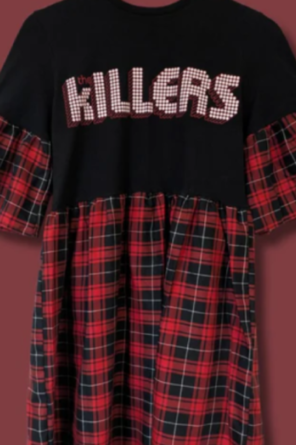 The Killers - Black and Red Tartan Patchwork Dress