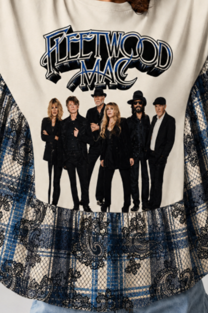 "Fleetwood Mac" Patchwork Poncho Top