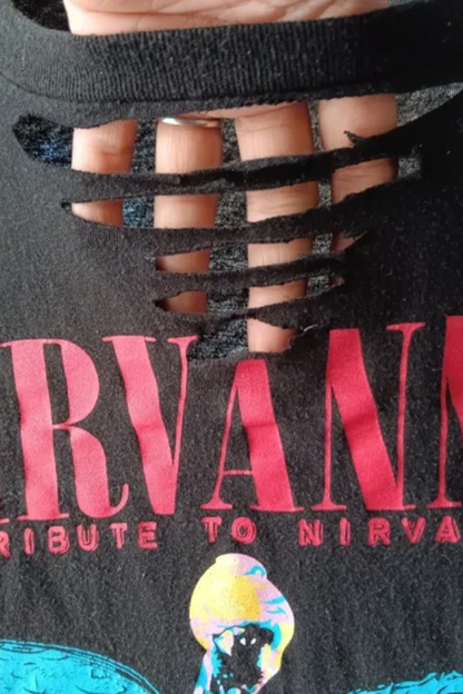 Nirvana Graphic Print Tee (No Patch）