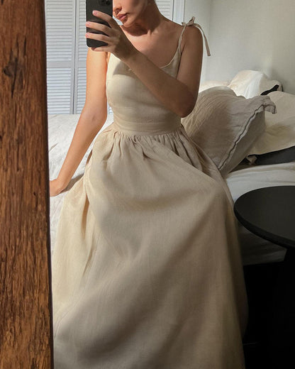 Robe bustier dos nu à col en V chic 