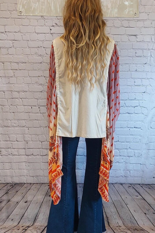 Kantha Rock–transformed Batwing-sleeve T-shirt
