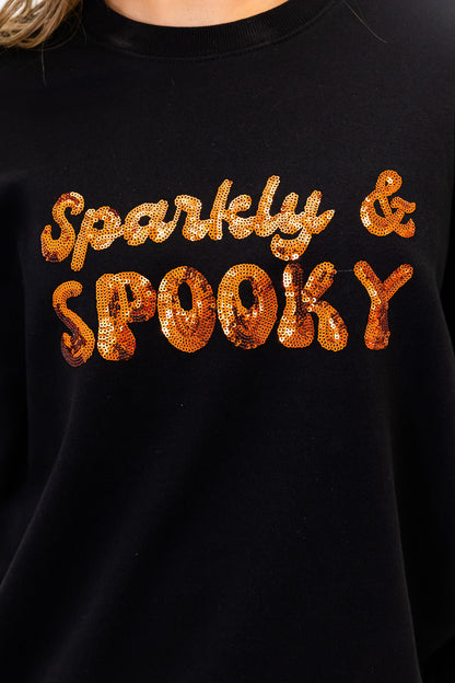 Sparkly & Spooky Sequin Embellished Sweatshirt