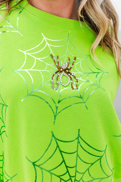 Spooky Web Glow Sweatshirt