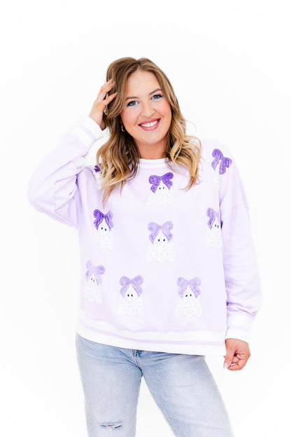 Ghosted & Gorgeous Lace Ghost Patch Sweatshirt