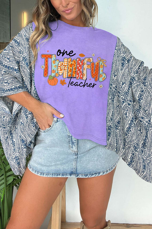 Thanksgiving Day Print Mix & Match Tee（No Patch）