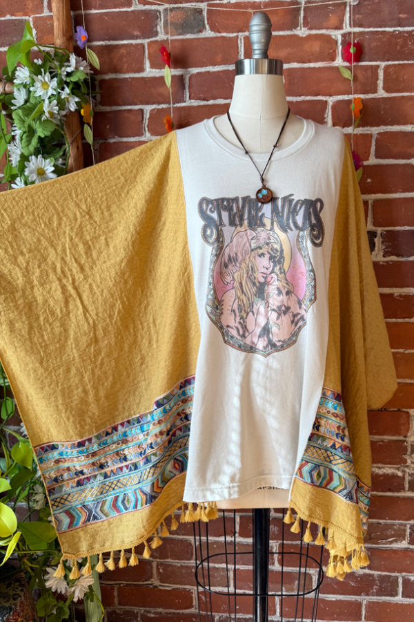 Stevie Nicks Mix Bat Sleeve T-Shirt Top