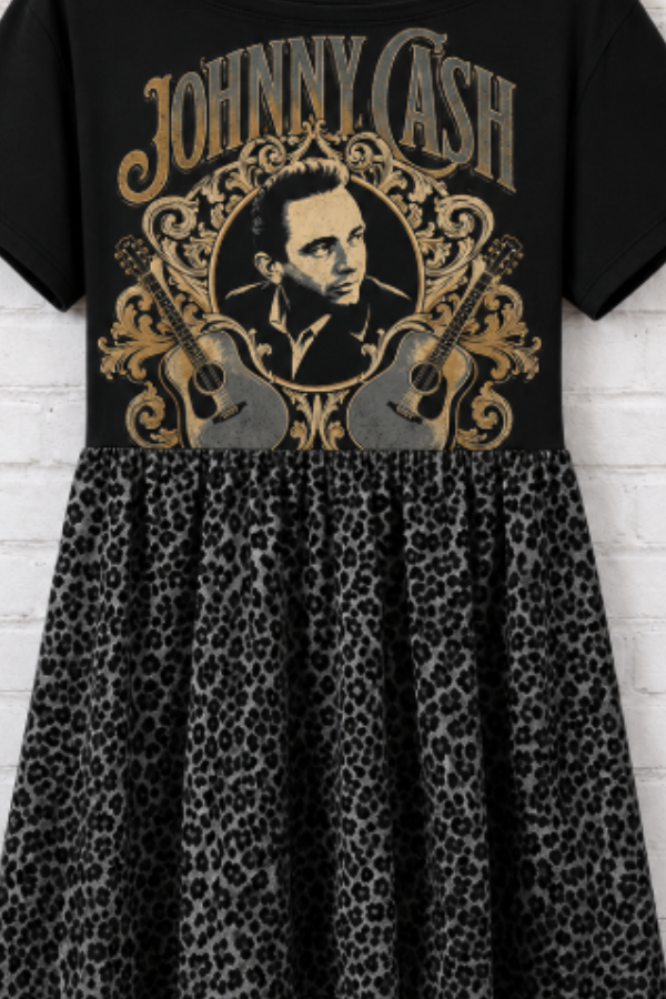 "Johnny Cash" Dress Upcycled