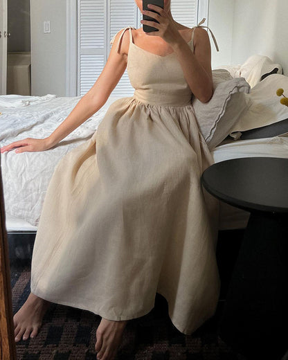 Robe bustier dos nu à col en V chic 