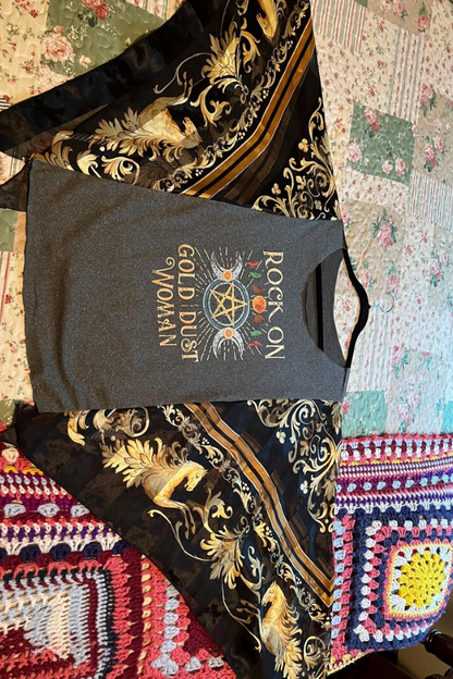 Band Tee Boho Hippie Style Print Mix & Match Tee（No Patch）