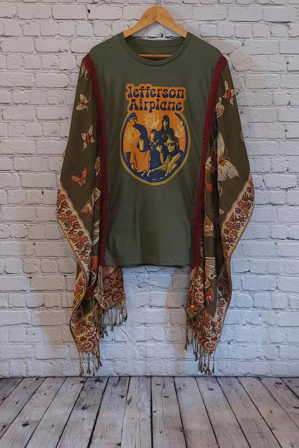 Jefferson Airplane Makeover Bat Sleeve T-shirt