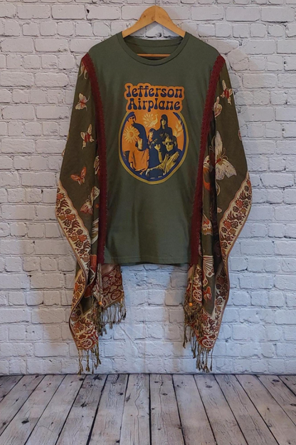 Jefferson Airplane Makeover Bat Sleeve T-shirt