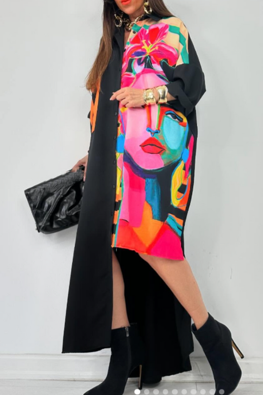 Features traditional Mexican print Dress