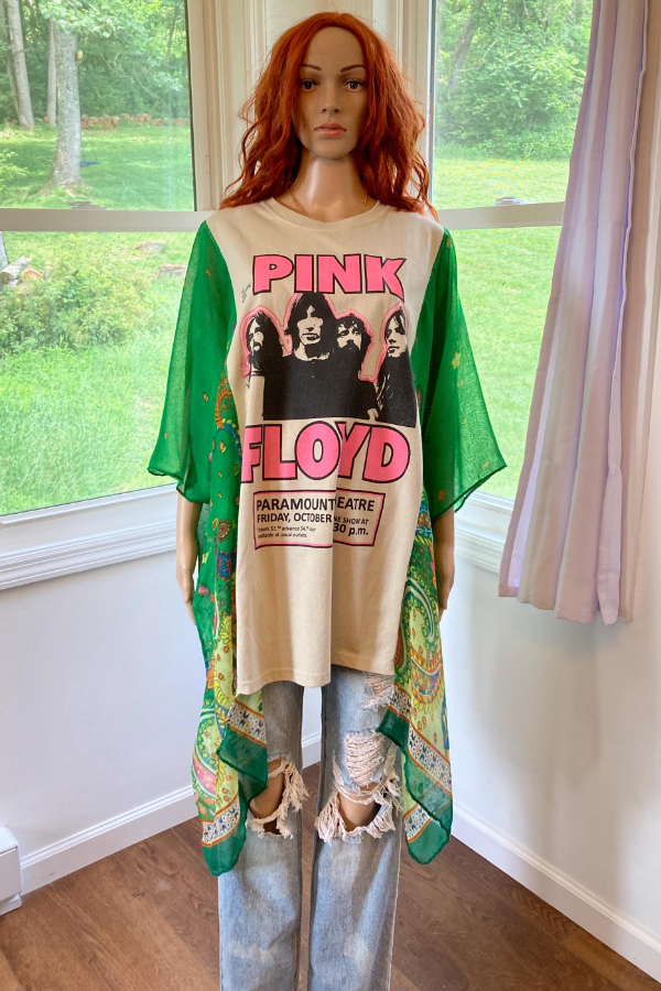 Pink Floyd Printed Dolman Sleeve T-Shirt Top
