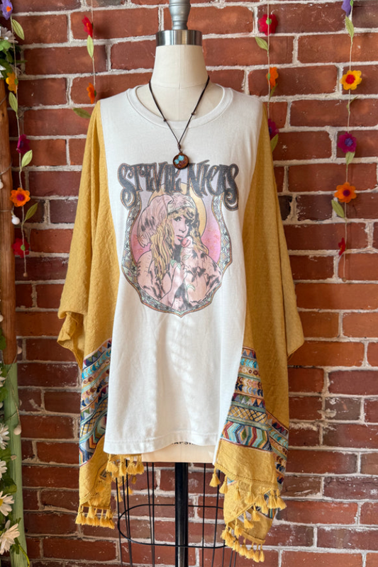 Stevie Nicks Mix Bat Sleeve T-Shirt Top