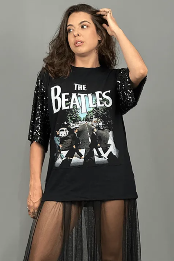The Beatles Sequined Sleeve Tee