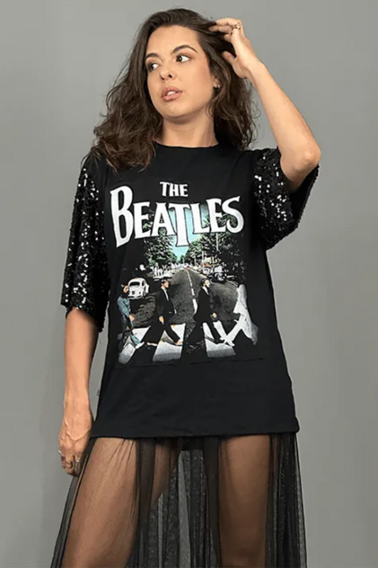 The Beatles Sequined Sleeve Tee