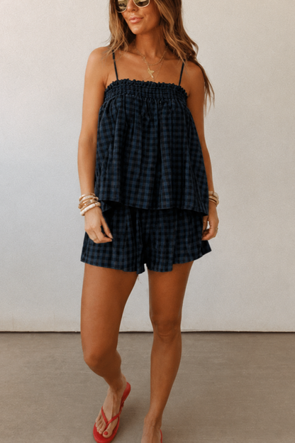 Stevie Set - Periwinkle Check