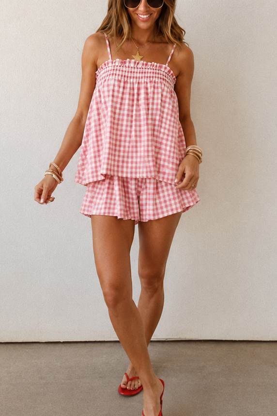 Stevie Set - Periwinkle Check