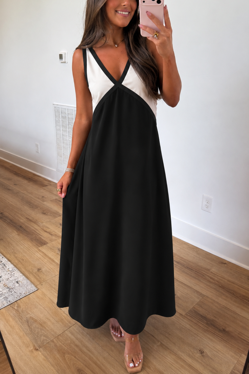 Easily Gorgeous V-Neck Sleeveless Maxi Dress