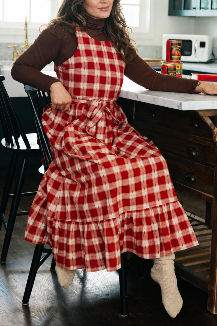 Housedress Red Sauce Plaid