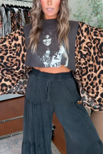 Shania Mix & Match Tee Grey Cheetah