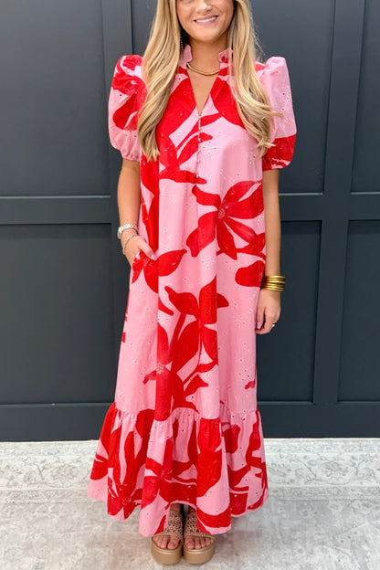 Botanical Cotton Midi Dress