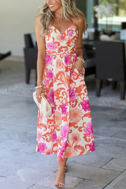 Sunset Sorbet Midi Dress