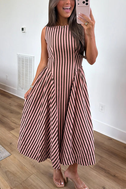 Cinnamon Stripe Midi