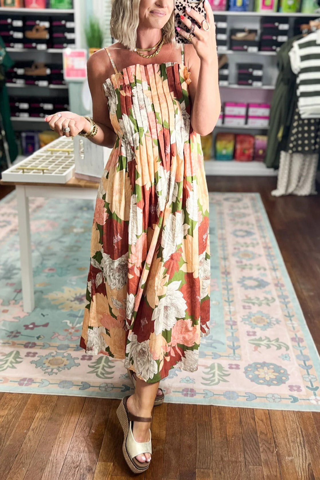 Moody Blooms Midi Dress