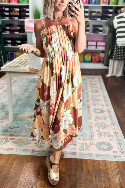 Moody Blooms Midi Dress