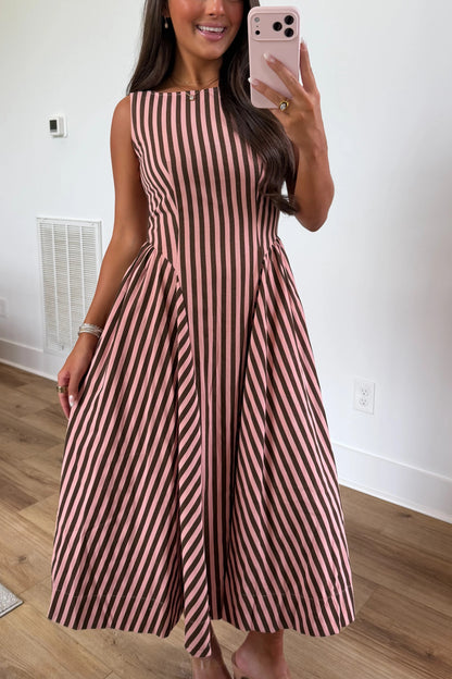 Cinnamon Stripe Midi