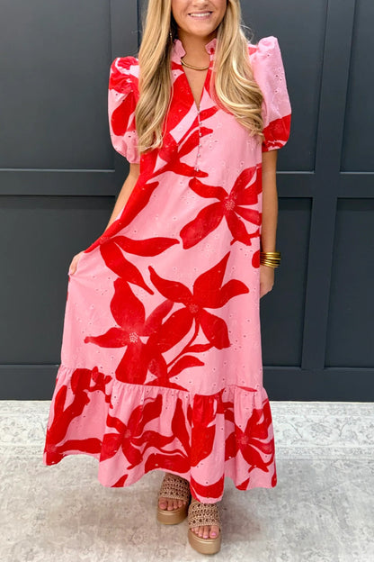Botanical Cotton Midi Dress