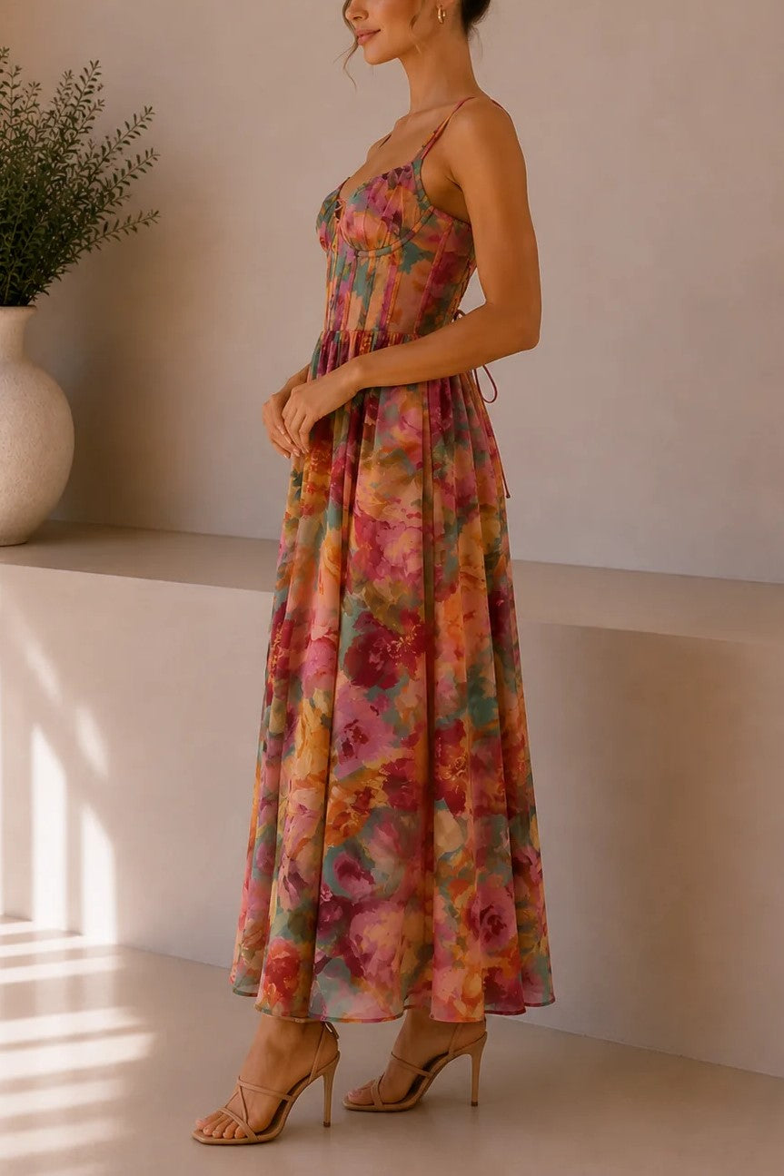 Parisian Floral Eliana Maxi Dress