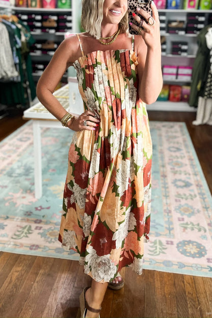 Moody Blooms Midi Dress