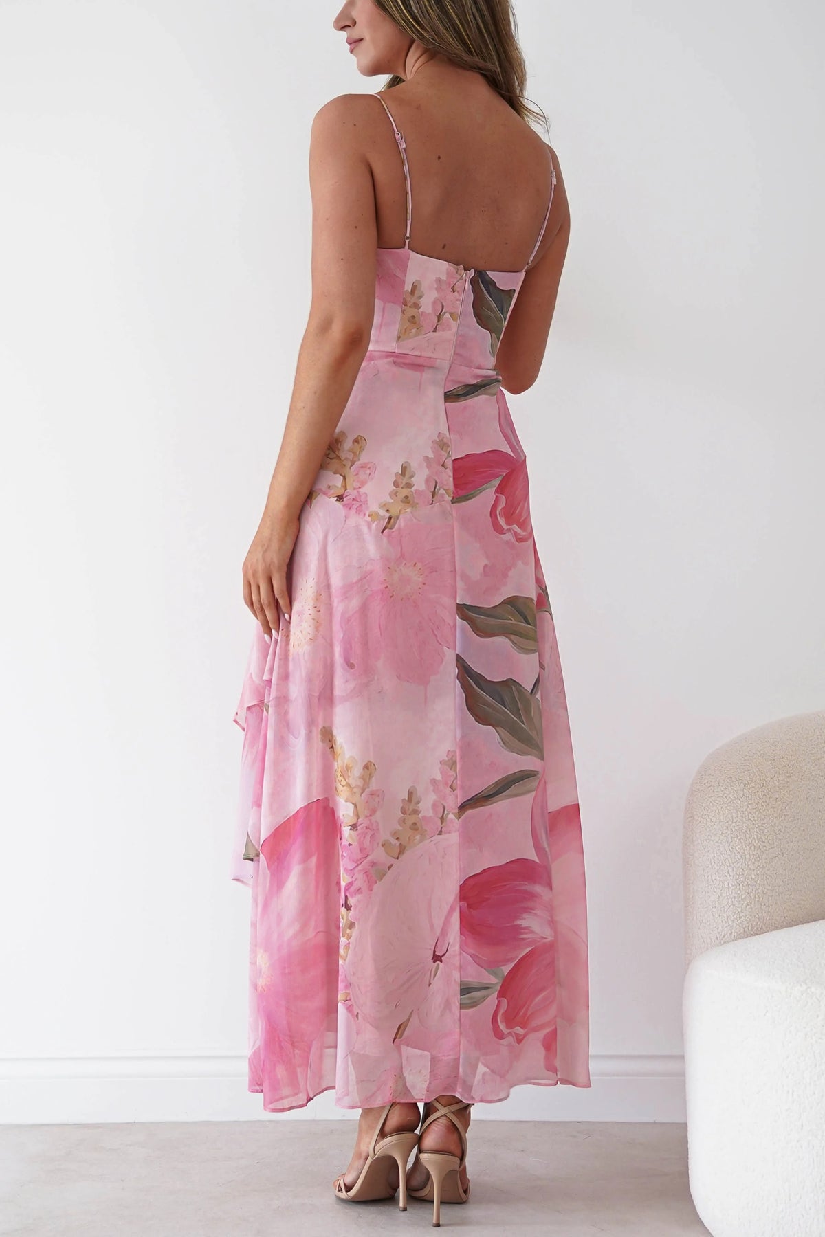 Maroma Floral Layered Maxi Dress | Pink
