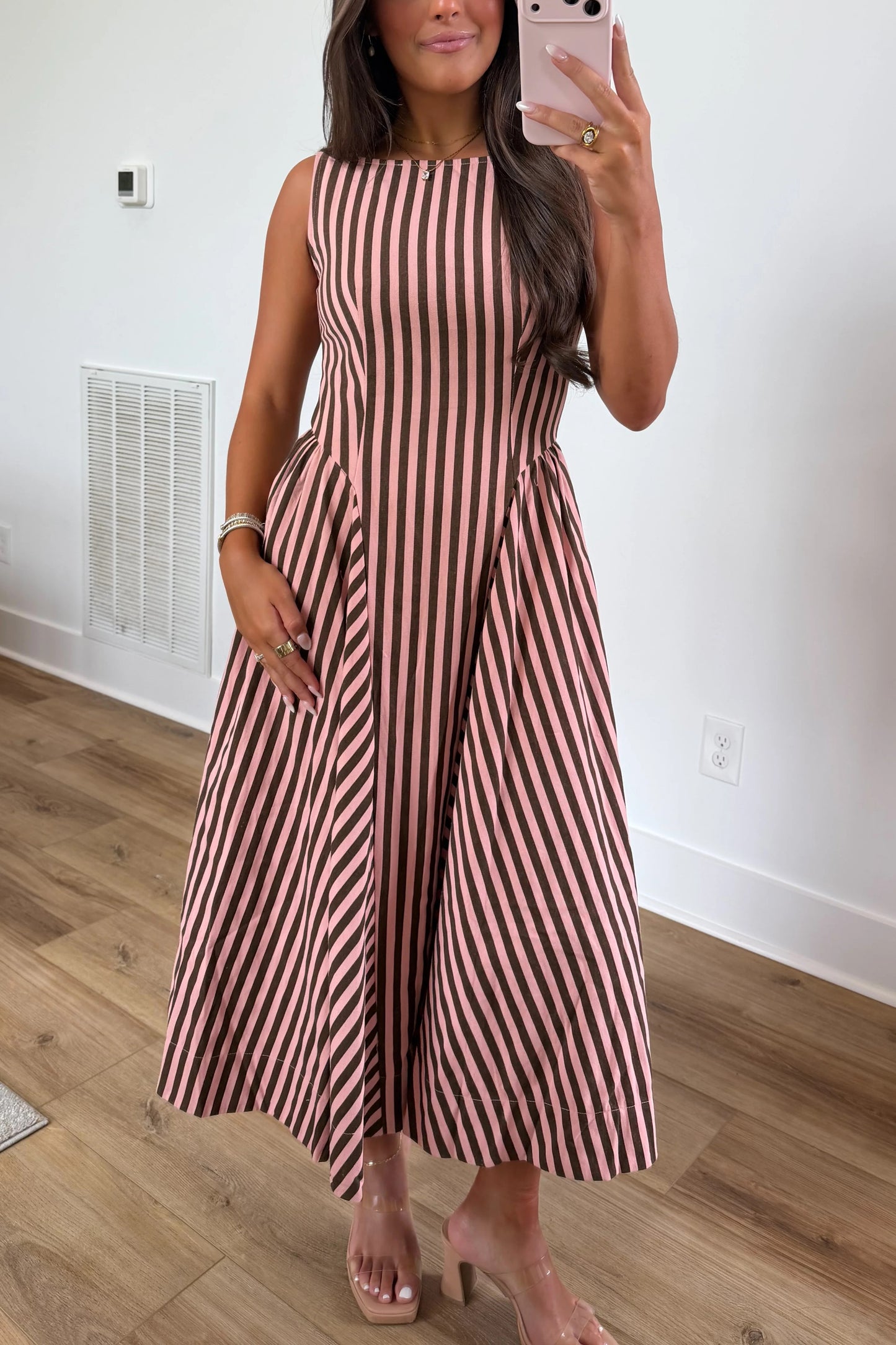 Cinnamon Stripe Midi