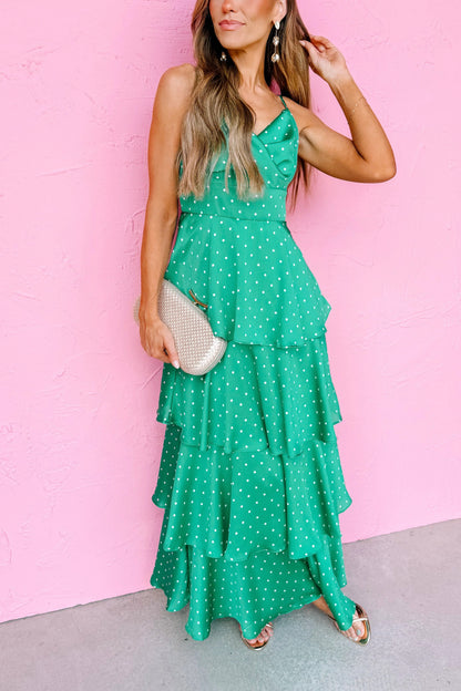 Henley Sleeveless Polka Dot Dress
