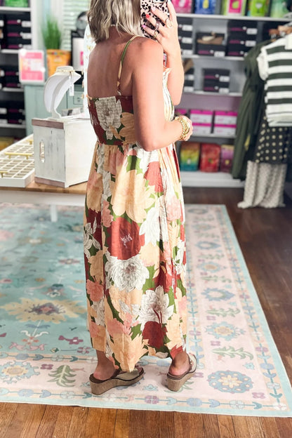 Moody Blooms Midi Dress