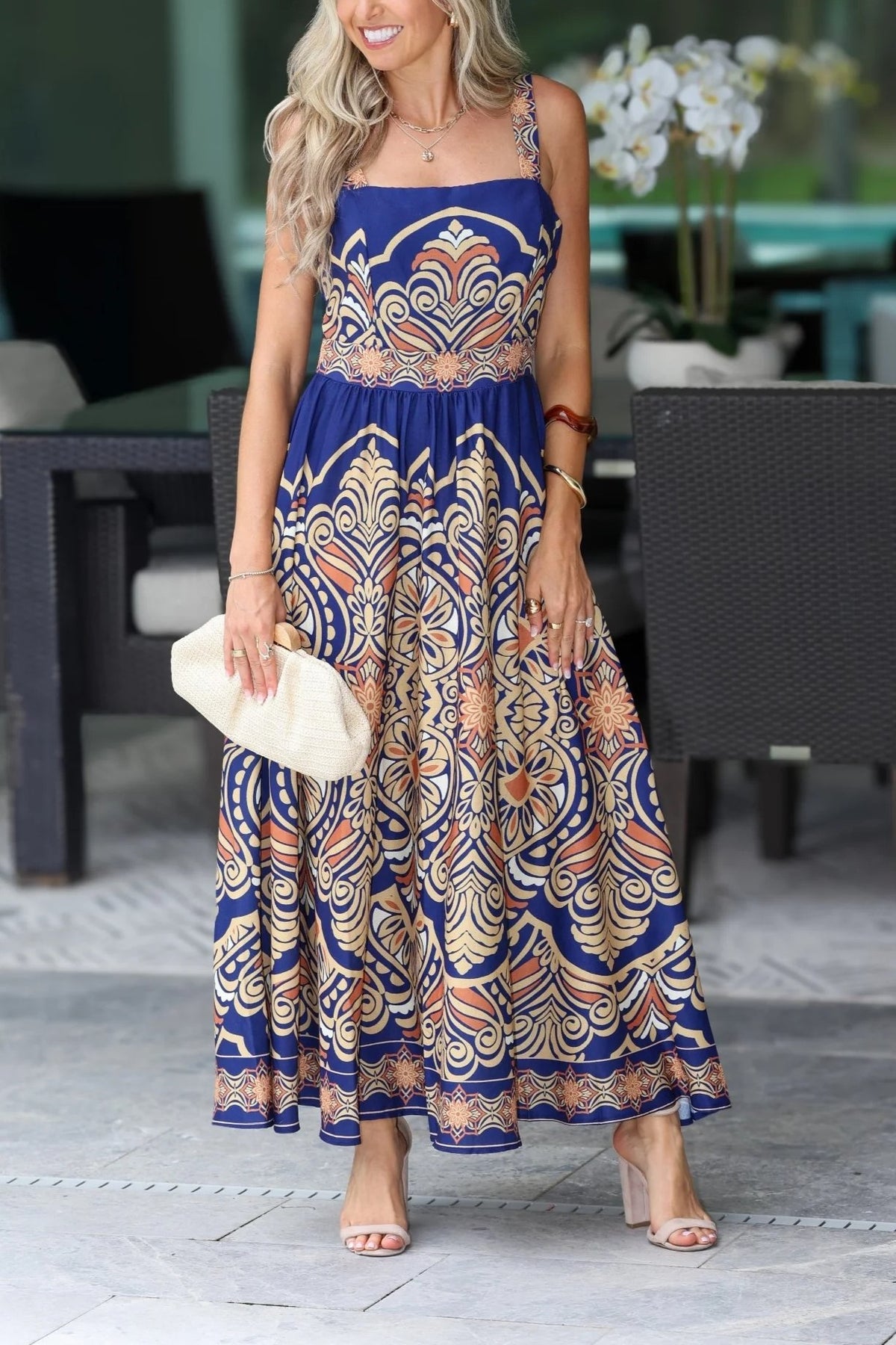 Majestic Grace Navy MaxiDress
