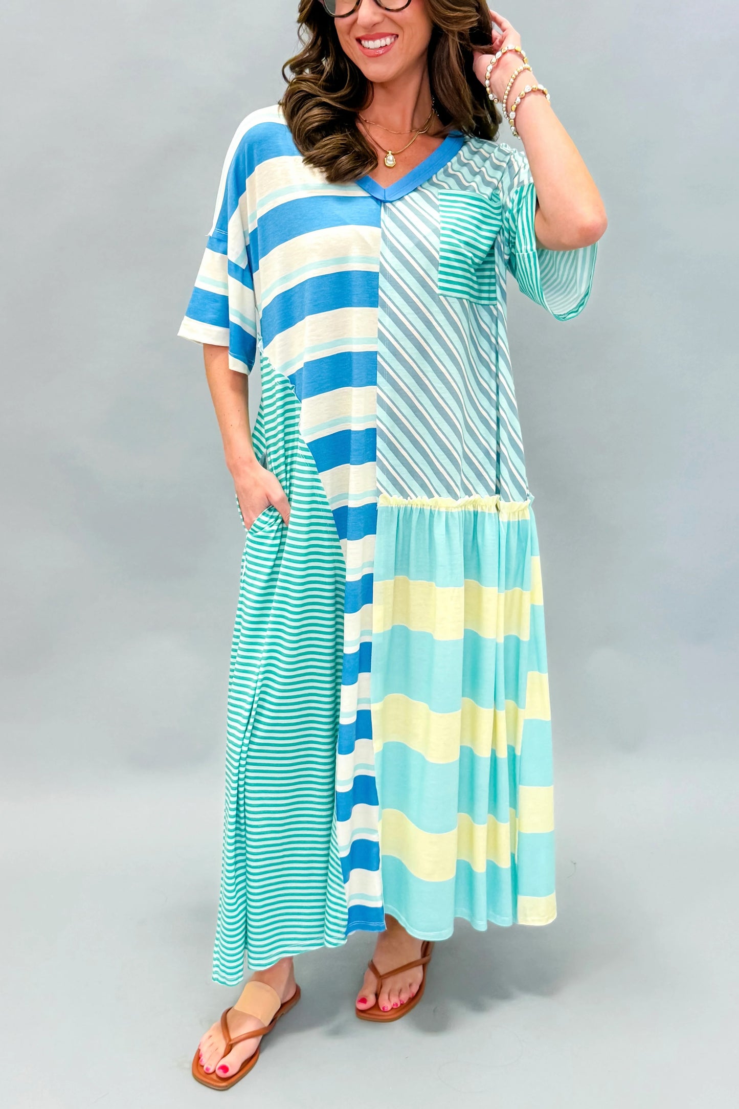 Chelsea Striped Maxi Dress